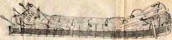 Croquis d'un train de bois